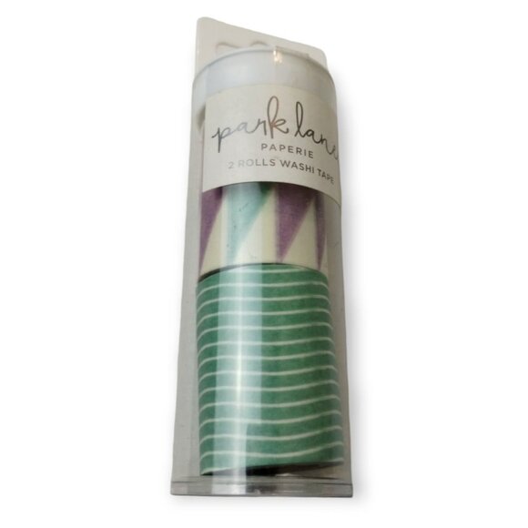 Park Lane Paperie Geo Watercolor Washi Tape 7.65 yd 2 Roll Set New - Picture 1 of 4